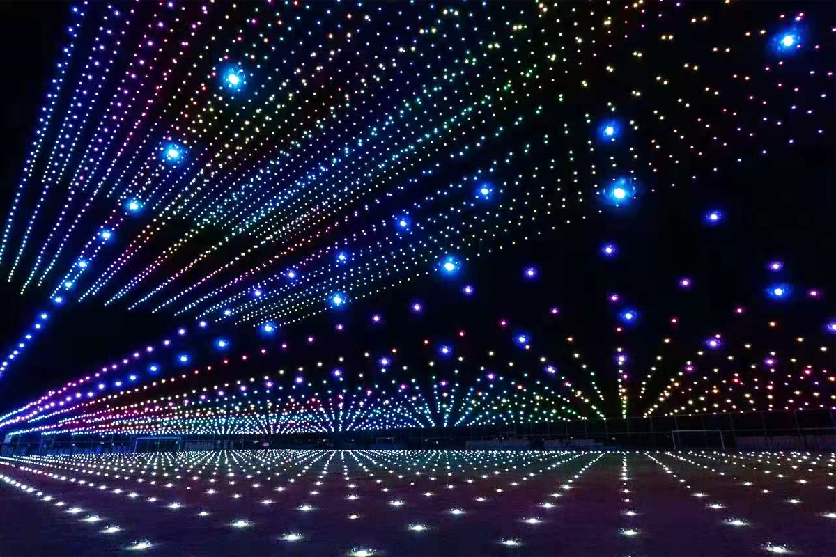 矩陣無人機升空