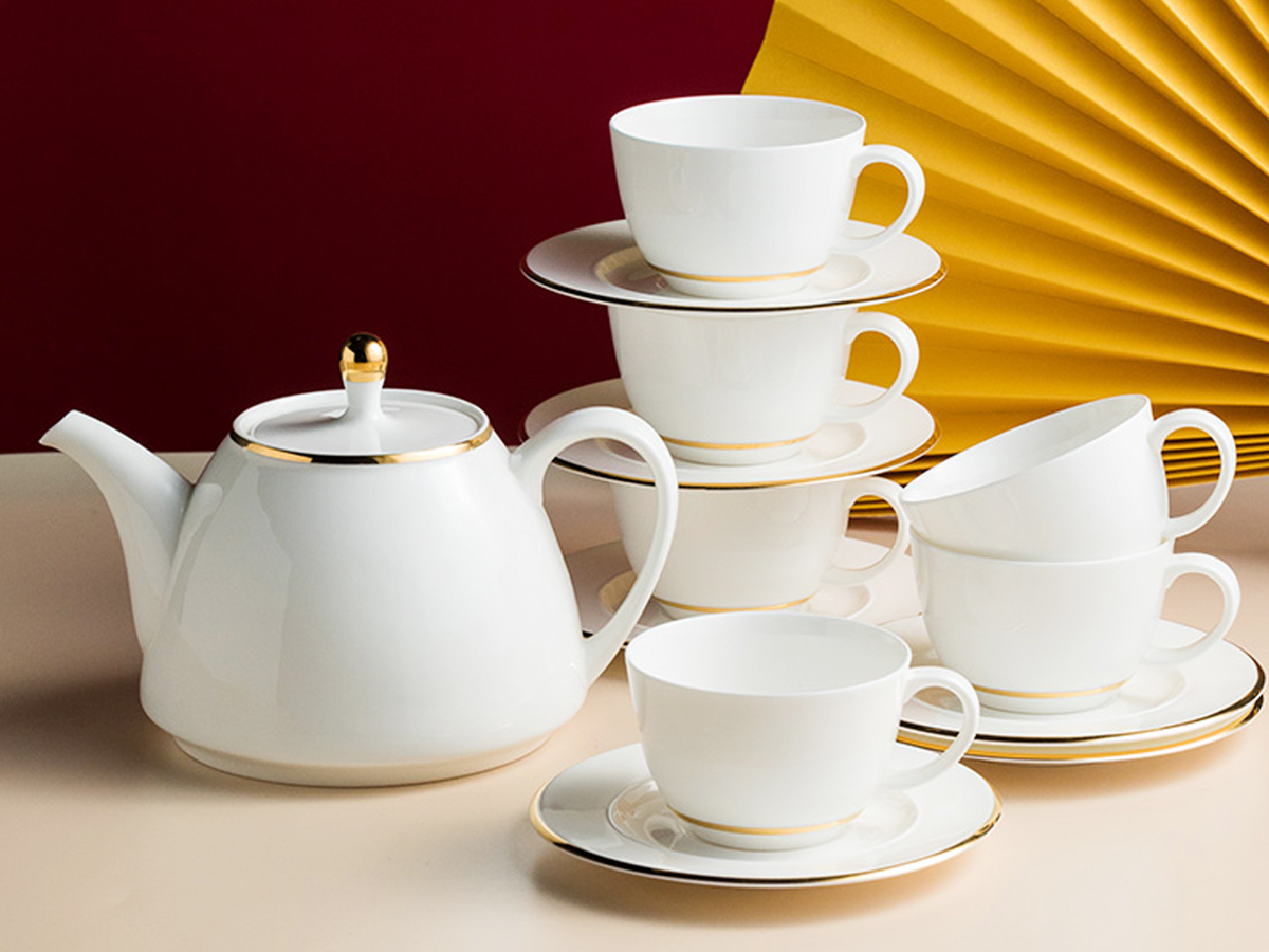 年會獎品——松發(fā)金絲玉器茶具