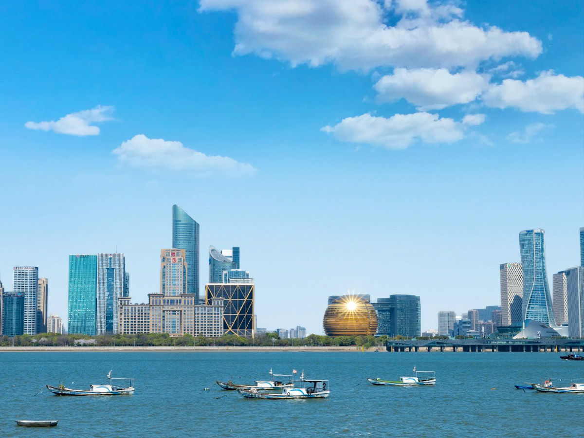 杭州錢塘江畔的杭州洲際酒店